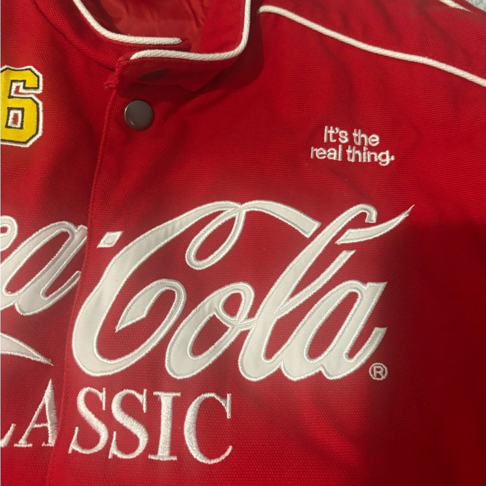 Coca Cola Red Classic Patch Bomber Jacket men siz… - image 13